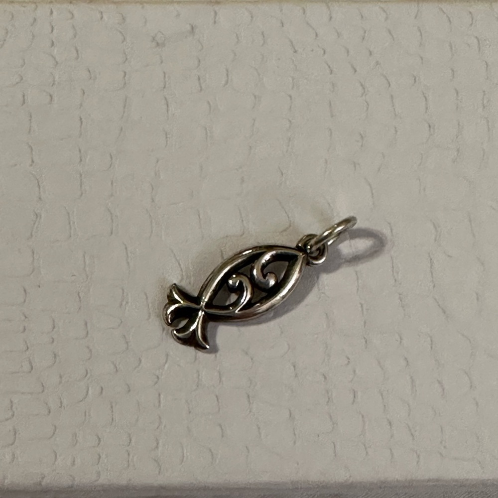Retired James Avery Scrolled Ichthus Charm